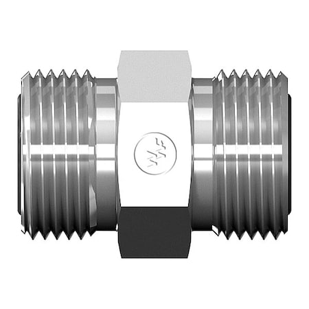 World Wide Fittings Male Flat Face O-Ring to Male Flat Face O-Ring Union Straight 4305X12X08